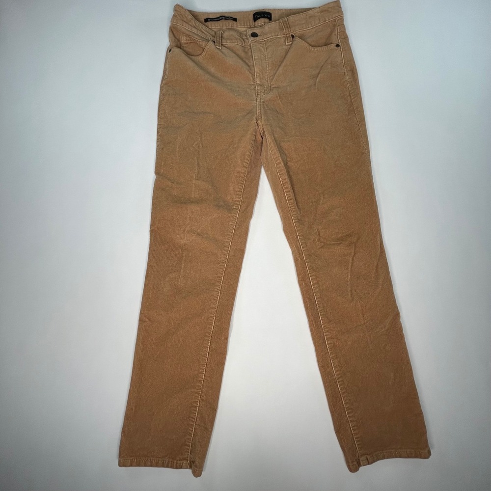 Talbots Womens Corduroy Pants 6P Camel Tan Straight Leg Stretch Petite